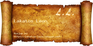 Lakatos Leon névjegykártya