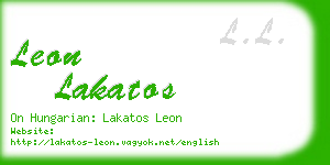 leon lakatos business card